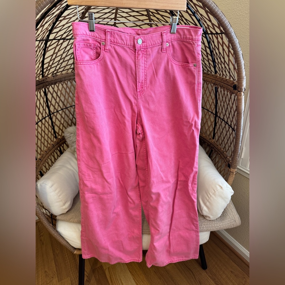 Gap Baggy Mid Rise Ultrasoft Jeans Pink 29 / 8 Regular